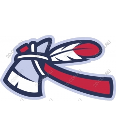 Stylized axe with feather
