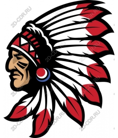 Headdress feathers leader of the native Americans