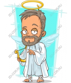  Charming angel with harp