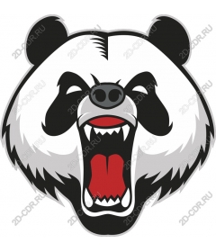 Head of roaring Panda