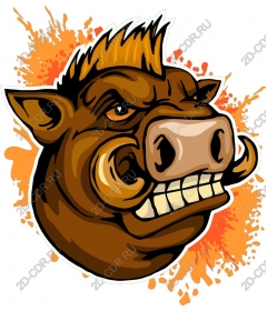  Ferocious boar's head