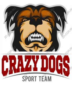  Логотип спортивной команды Crazy Dogs