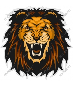  The majestic roaring lion head