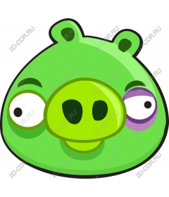  Charming green pig