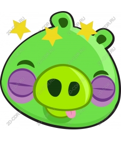  Cute green pig