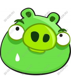 Playful green pig