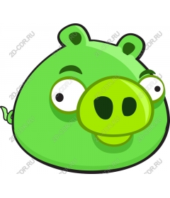  Charming green pig
