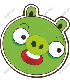 Green cartoon pig