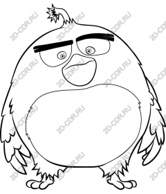 Playful cartoon bird