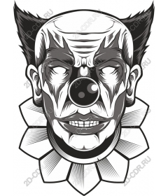 The menacing face of a clown