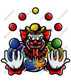  Bright circus clown