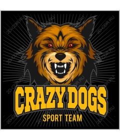  Логотип спортивной команды Crazy Dogs