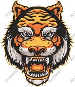  Roaring tiger head