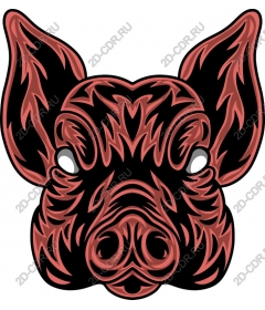 Sophisticated pig's head