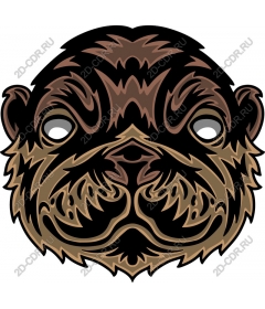  Adorable face of a pug