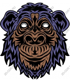  Stylized head of a gorilla
