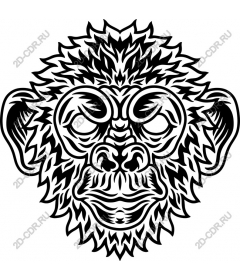 Stylized monkey's head