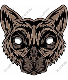  Stylized head of a dog
