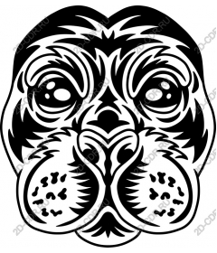  Stylized face of a dog