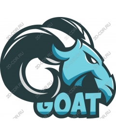  Stylized head of goat