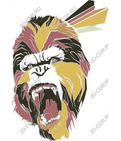 Roaring gorilla
