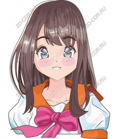 Funny anime girl character