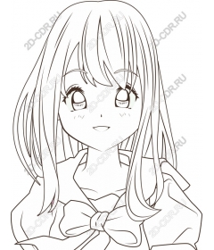  Contour anime girl