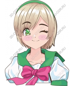  Charming character with a smile and a nod
