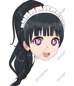  Charming maid with eyes, hearts, Anime