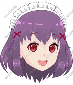  Cute character with purple hair