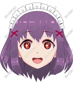  Charming character with purple hair