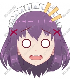 Surprised anime maid