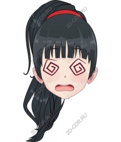  Character with spiral eyes