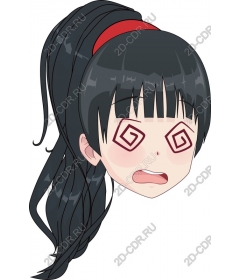  Character with spiral eyes