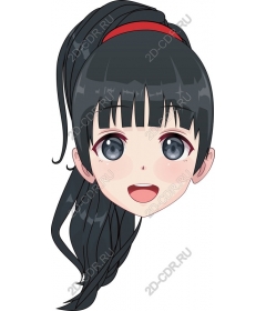Cheerful girl with ponytail
