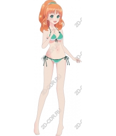  The character of Sunny Beach in a turquoise bikini