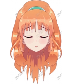  Charming character with flowing orange hair