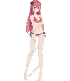  Charming summer girl with pink hair