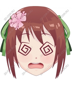  Freaky girl with spiral eyes