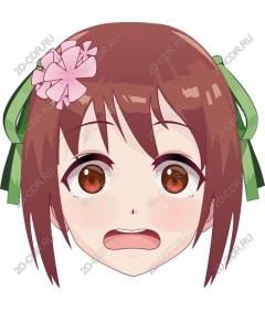  Bizarre cartoon character with floral accents