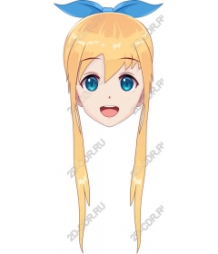 Anime character with a blue bow