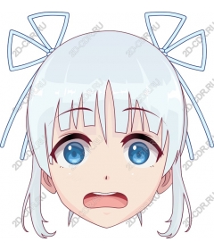 Surprised anime character