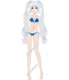  Charming character in blue bikini
