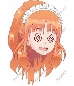  Quirky character with orange hair