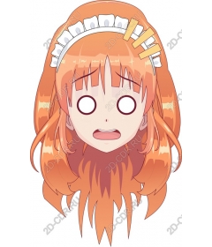  A character with striking orange hair