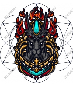 Head of a ferocious dragon