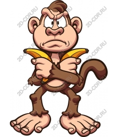  Angry monkey with bananas
