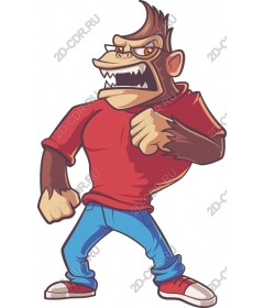 The character of ferocious gorilla