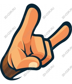 Rock on hand gesture