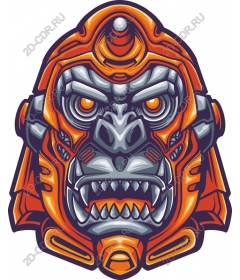 A futuristic head gorilla